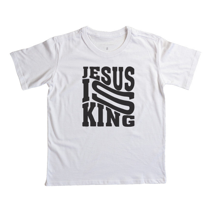 Camiseta infantil Jesus is King