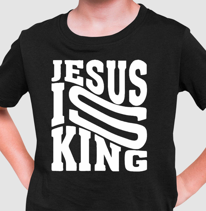 Camiseta infantil Jesus is King