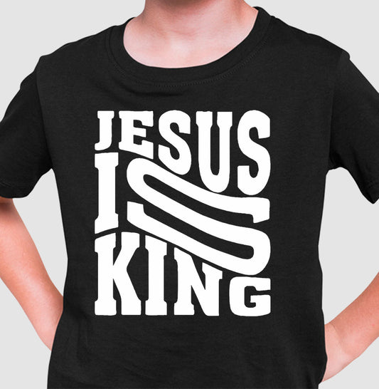 Camiseta infantil Jesus is King